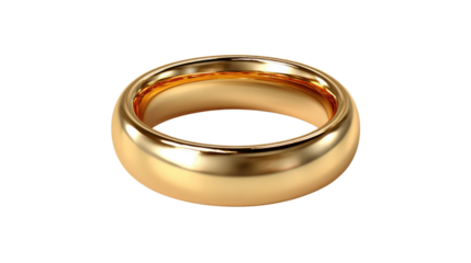 Classic Gold Wedding Band: A simple yet elegant gold wedding band, symbolizing love and commitment with its smooth, polished surface.