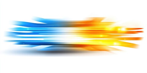 Abstract design with vibrant blue and orange streaks
