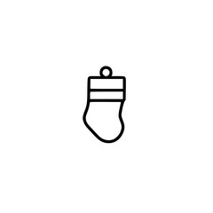 Fototapeta premium Decorative Christmas stocking icon