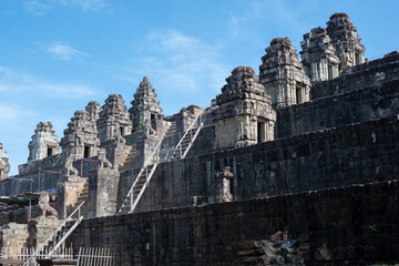 Fototapeta premium Ancient temples of the abandoned city of Angkor, near the city of Siem Reap, Cambodia