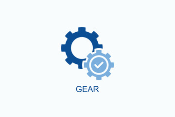 Gear Icon Or Logo Isolated Vector Illustration
