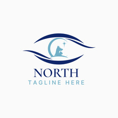 Fototapeta premium Logo design graphic concept creative premium vector stock image top sell eye vision art cat dog pets animal clinic madicine fantasy digital interface