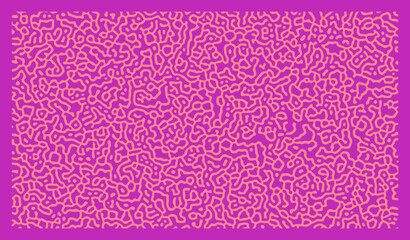 Abstract Vector Turing Background Pattern. Purple Colorful Organic Curved Line Diffusion Wallpaper. Modern Design Poster and Cover Design Template. Psychedelic Brutalist y2k Style Backdrop