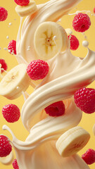 dessert with cream and strawberry