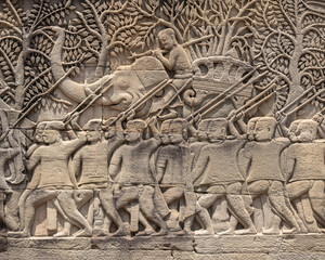 Fototapeta premium Ancient temples of the abandoned city of Angkor, near the city of Siem Reap, Cambodia