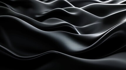 Intricate, dark folds of simulated silk.