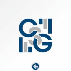 Logo design graphic concept creative premium vector stock image top sell initial CSG font top to down graph chart symbol to business trading cash flow