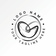 Logo design graphic concept creative premium vector stock image top sell initial ES font scratch love symbol valentine to vandalism date memory broken