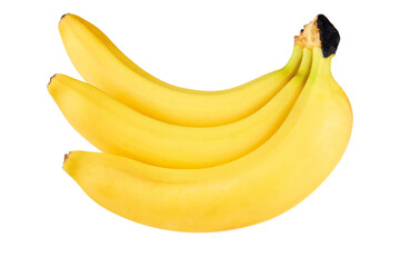 Bunch of bananas isolated on white background with clipping path whitout shadow