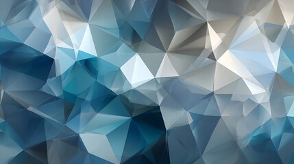 Obraz premium Abstract blue and gray geometric low poly background