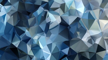 Fototapeta premium Abstract blue low polygonal background texture