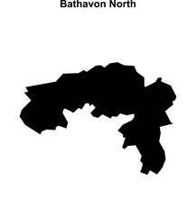 Bathavon North (England) blank outline map