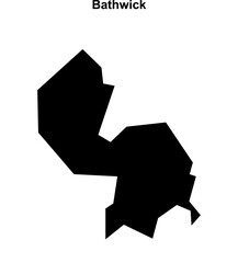 Bathwick (England) blank outline map