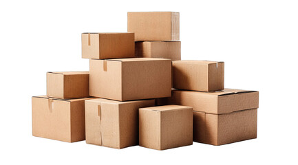 Obraz premium A stack of various-sized cardboard boxes