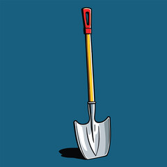 Hand Trowel vector comic style for graphic design purposes