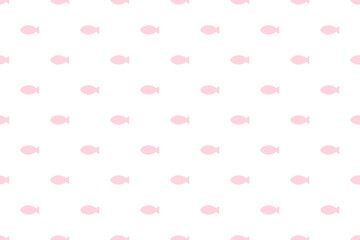 お魚ドットパターンピンク