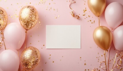 Pastel pink & gold party backdrop