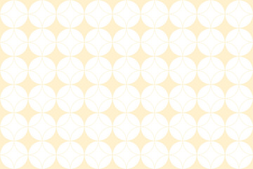 丸レトロ柄パターン黄色