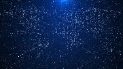 Global network connection Innovation Trends Market cutting-edge Technology Expansion big data, digital clouds. network connection data world earth map digital world breaking news Studio Background 3D - Powered by Adobe