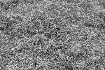 A pile of metal shavings