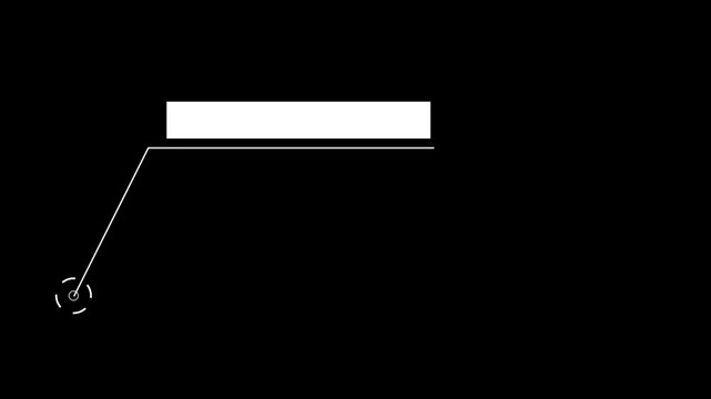 Animate a white callout on a black background. Animation of HUD elements.