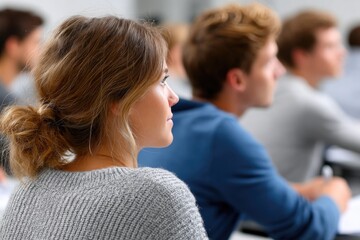 Focused Student in Modern Learning Environment
