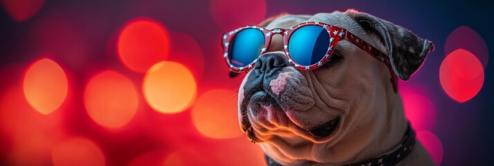 4th of July concept with dog
