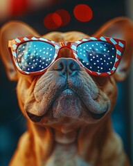 4th of July concept with dog