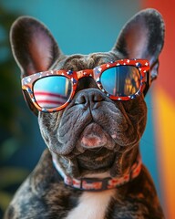 4th of July concept with dog