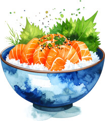 사케동 일러스트