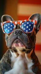 4th of July concept with dog