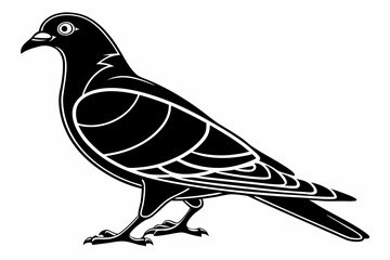 pigeon sihouette black vector