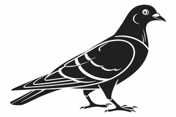pigeon sihouette black vector