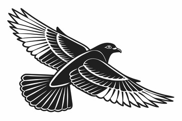 pigeon sihouette black vector