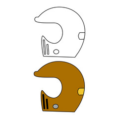 High-quality vector of a modern helmet, perfect for digital art, logo design, and print. Suitable for motorcycle, safety, or sports themes in creative projects.