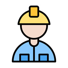 Worker Outline Color Icon