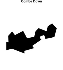 Combe Down (England) blank outline map