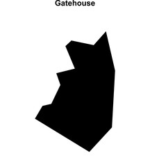 Gatehouse (England) blank outline map