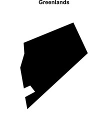 Greenlands (England) blank outline map