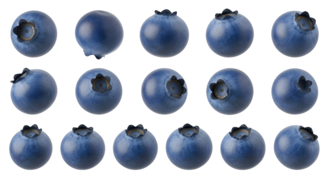 Blueberries: Juicy Fruit with Transparent Background
