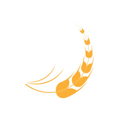 wheat grain logo design concept simple