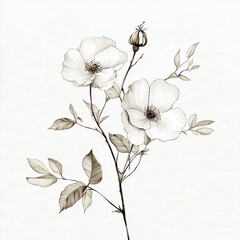 Dreamy and Subtle Botanical Artwork – Wildflowers in Gentle Hues