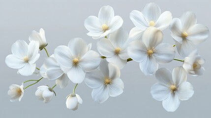 Obraz premium A delicate bunch of white jasmine flowers.