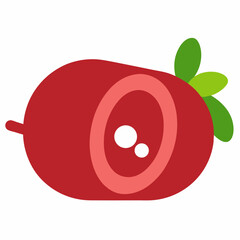 Obraz premium vector illustration of a red apple