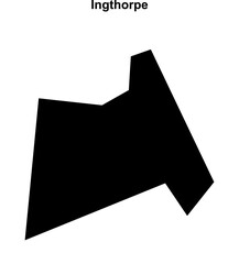 Ingthorpe (England) blank outline map
