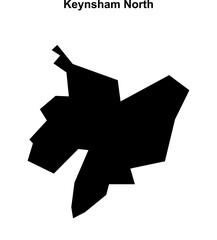 Keynsham North (England) blank outline map