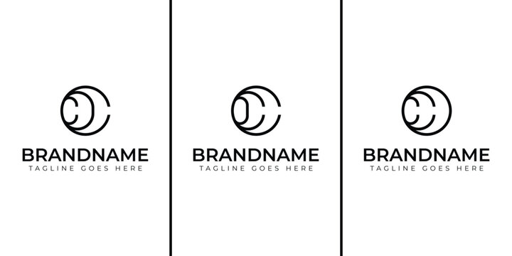 Letters CCO COC OCC Monogram Circle Logo, for business with CCO COC OCC Initials