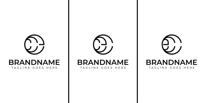 Letters CCE CEC ECC Monogram Circle Logo, for business with CCE CEC ECC Initials