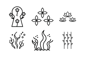 Naklejka premium Set of fire icons vector illustration drawing for design