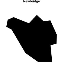 Newbridge (England) blank outline map